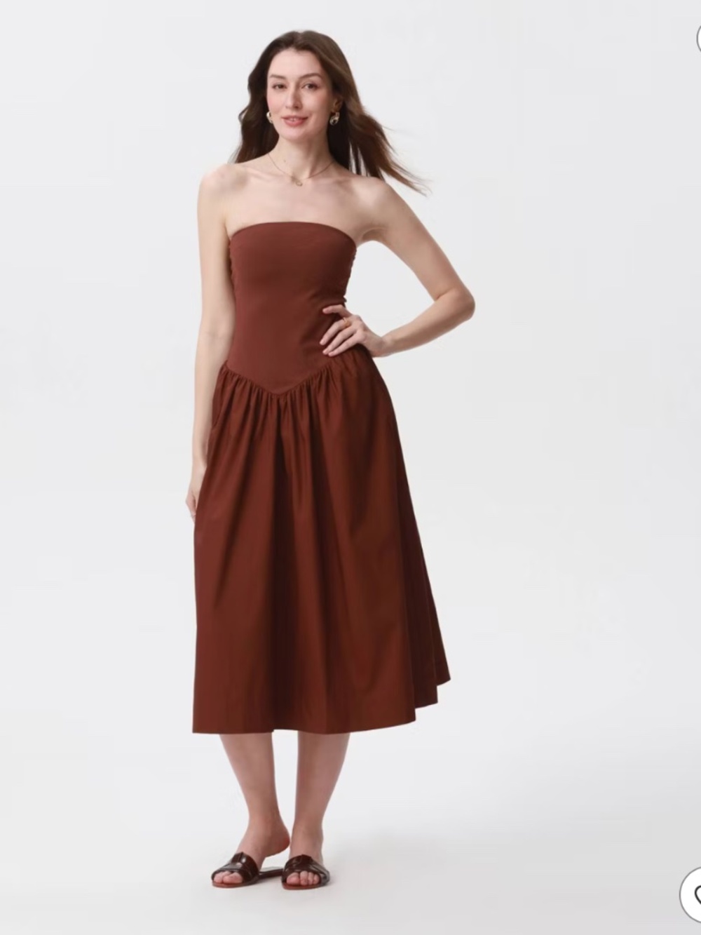 NWT Women's Sleeveless Tube Knit Maxi A-Line Dress - A New Day™ Brown S